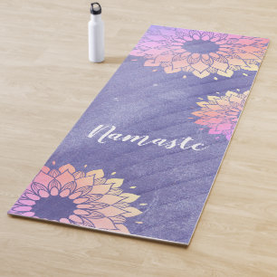 Very Peri Purple Yoga Instructor Rose Gold Mandala Mat