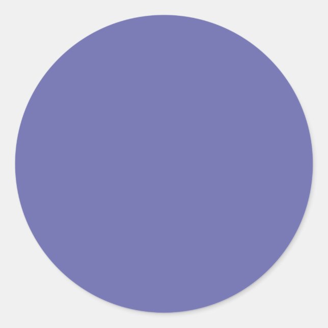 Very Peri Solid Colour | purple blue periwinkle  Classic Round Sticker (Front)