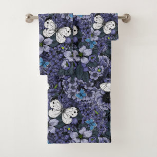 Very Peri spring Bath Towel Set