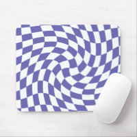 Very Peri Warped Checks Retro Psychedelic