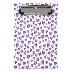 Very Peri Watercolour Heart Mini Clipboard