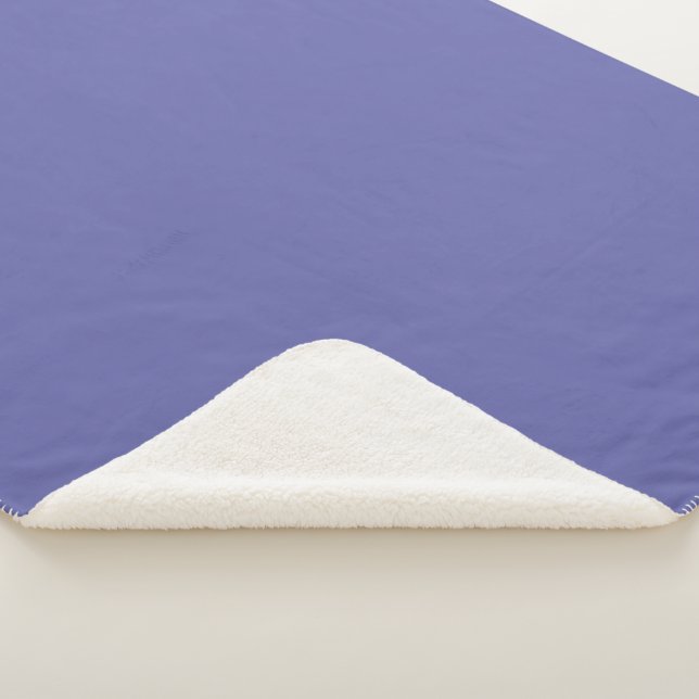 Very Peri-winkle, Blue Violet Solid Colour Sherpa Blanket (3/4)