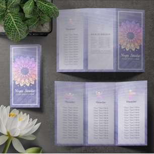 Very Peri Yoga Studio Tri-Fold Brochure Mandala