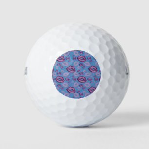 Very Periwinkle Kisses Lips in Shades of Purple Golf Balls