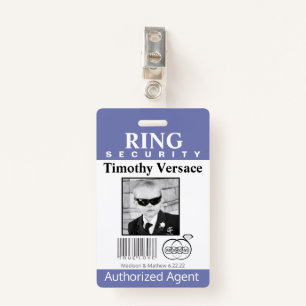 Very Perri Ring Bearer Security Badge