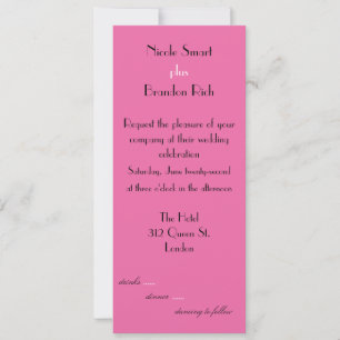 Very Pink Wedding Invitation