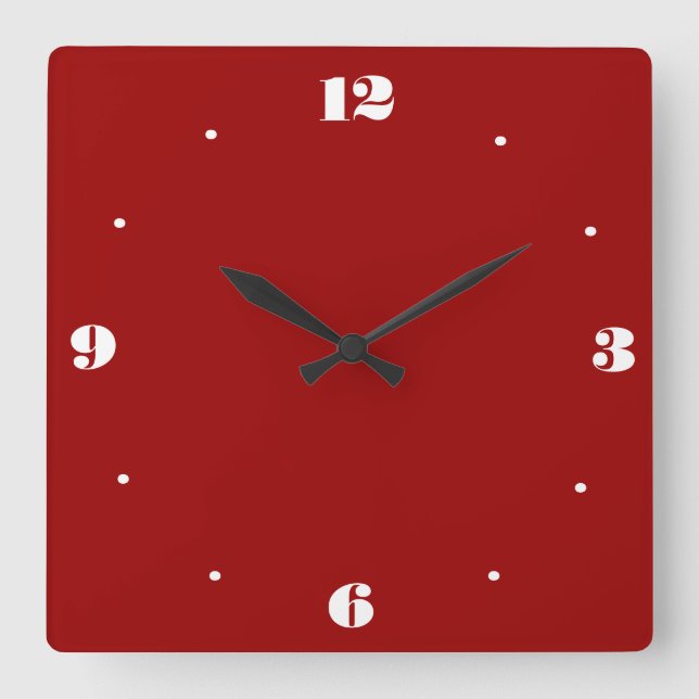 Very Plain Red and White > Kitchen Clocks (Front)