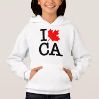 Very Polite Red Black I Love Canada Maple Leaf
