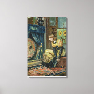 Very Precious Wishes For You, Victorian Christmas Canvas Print