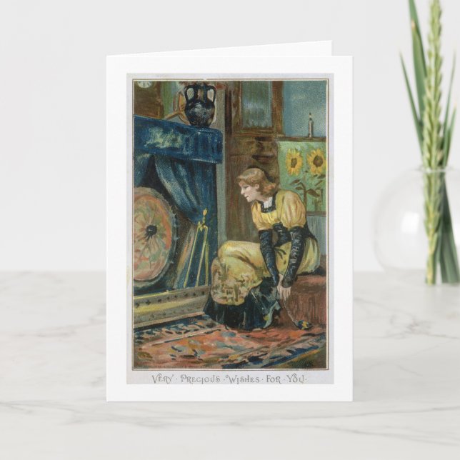 Very Precious Wishes For You, Victorian Christmas Holiday Card (Front)