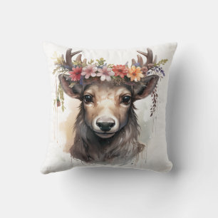 🦌🎄 Very Pretty Merry Christmas Reindeer Pillow 