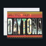 Very Retro Daytona Beach Florida Postcard<br><div class="desc">A very retro postcard for Daytona Beach,  Florida repurposed!</div>