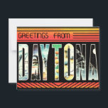 Very Retro Daytona Beach Florida Postcard<br><div class="desc">A very retro postcard for Daytona Beach, Florida repurposed!</div>