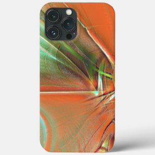Very rough orange digital texture, grimy aged hue iPhone 13 pro max case