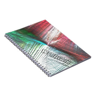 Very rough rocky virtual in peach and aqua & green notebook
