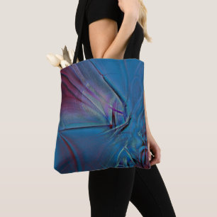 Very rough royal blue digital texture in aged hue  tote bag