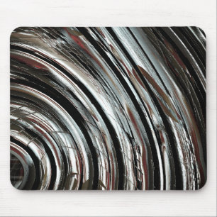 Very rustic silvery stripes or circular cutouts mouse pad
