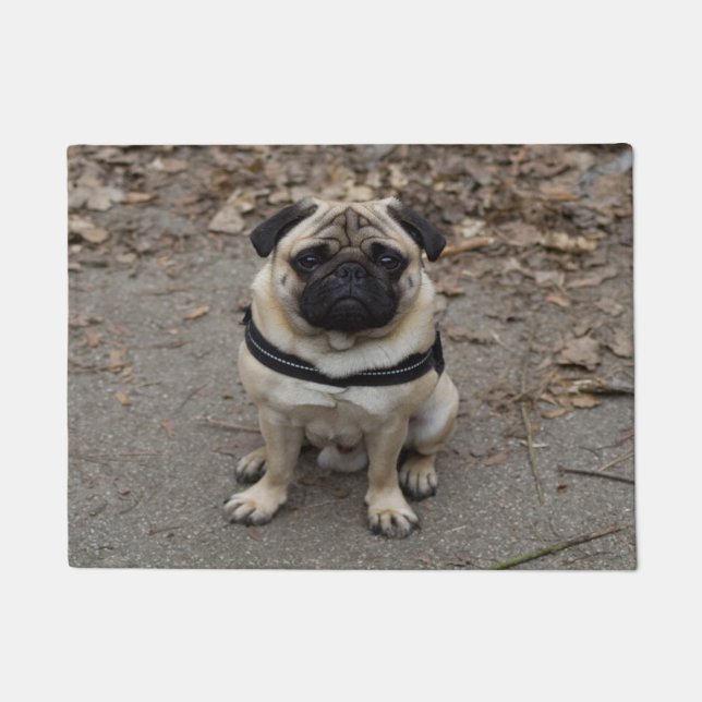 Very Serious Pug Doormat (Front)