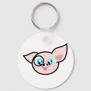 Very Silly Piggy Keychain