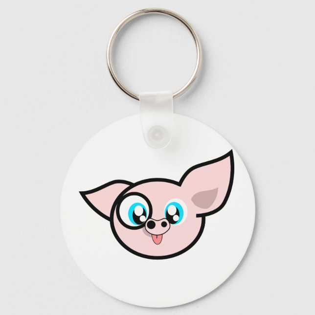 Very Silly Piggy Keychain (Front)