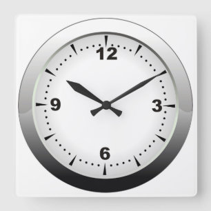 Very Simple Simulated Metal Frame Wall Clock