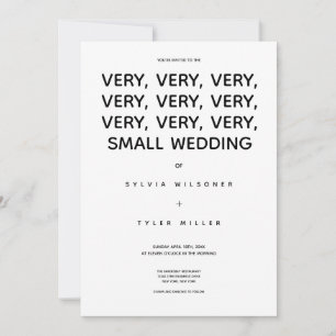 Very Small Wedding Black White Typography Minimal