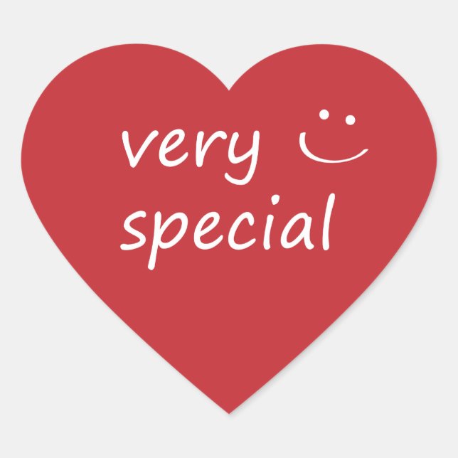 Very Special. Heart Sticker (Front)