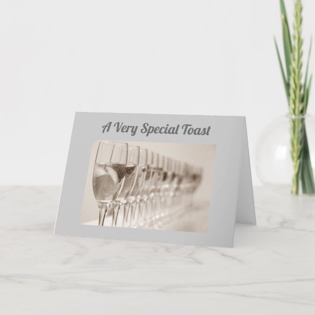 VERY SPECIAL TOAST SPECIAL **70th** BIRTHDAY CARD (Front)