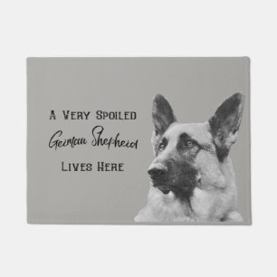 Very Spoiled German Shepherd Dog Doormat