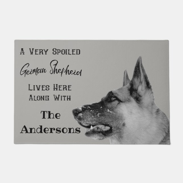 Very Spoiled German Shepherd Dog Doormat (Front)