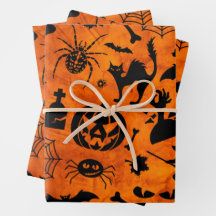 Very Spooky Halloween Witch, Black Cat, Pumpkin 