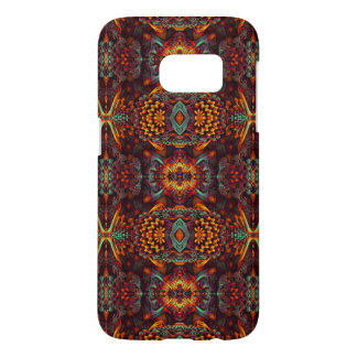 Very stylish orange Fractal Art Design Samsung Galaxy S7 Case