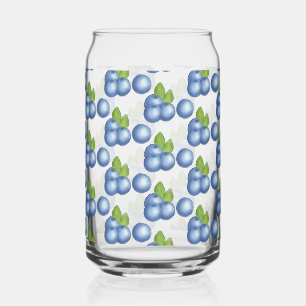 Very Sweet Summer Blueberries Can Glass