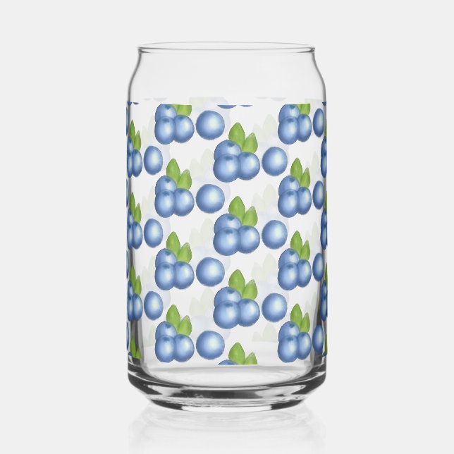Very Sweet Summer Blueberries Can Glass (Front)