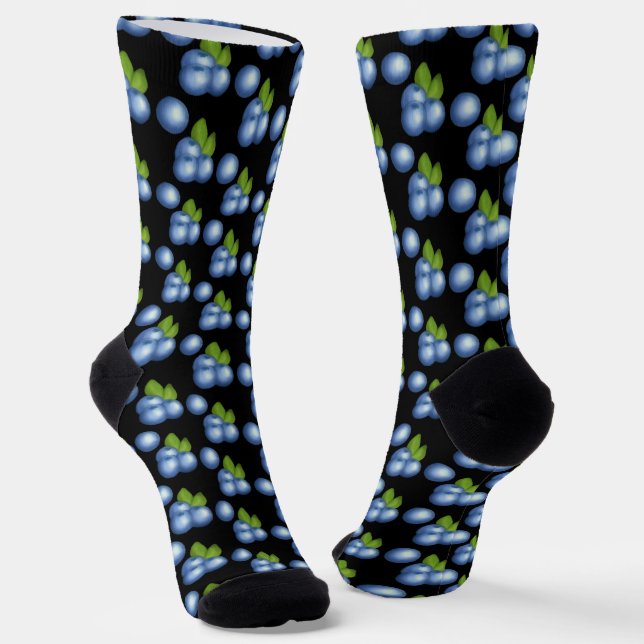 Very Sweet Summer Blueberries Socks (Angled)