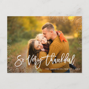 very thankful   Thanksgiving Postcard