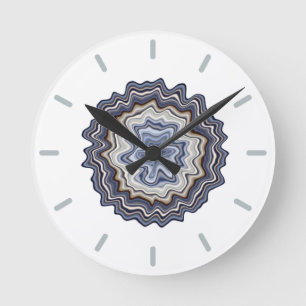 Very Unique Abstract Pattern Round Clock