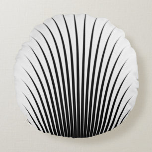 Very Unique Black White Stylish Chic Pattern Round Pillow