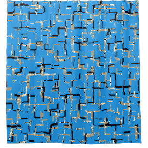Very Unique Blue Beige Black White Pattern