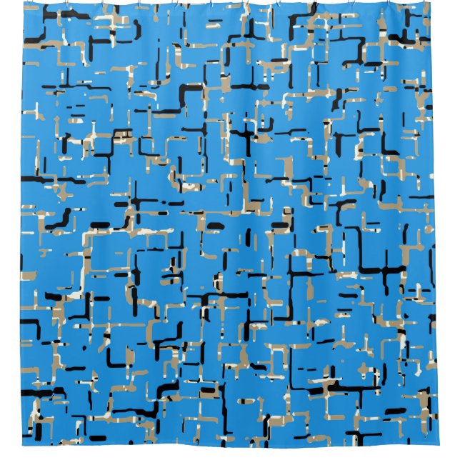 Very Unique Blue Beige Black White Pattern (Front)