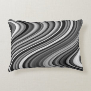 Very Unique Curvy Lined Pattern Accent Pillow