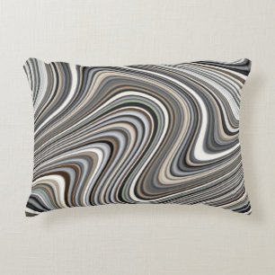Very Unique Multi-Colour Curvy Line Pattern Accent Pillow