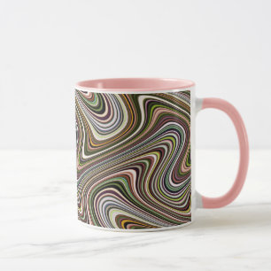 Very Unique Multi-Colour Curvy Line Pattern Mug