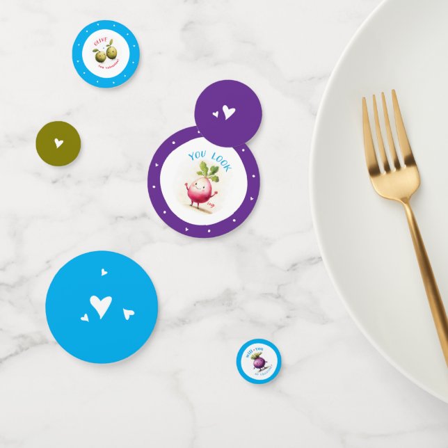 Very Veggie Valentines Confetti (Group)