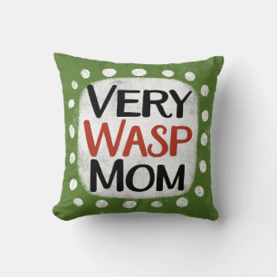Very Wasp Mom Throw Pillow
