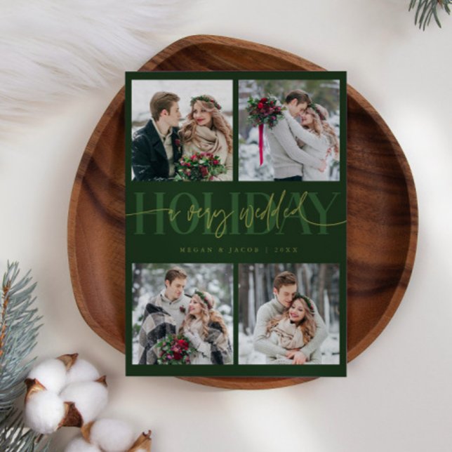 Very Wedded Holiday Newlywed Multi Photo Green (Creator Uploaded)