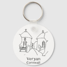 Veryan Roundhouses Keyring