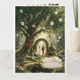 Verzauberte Waldhochzeit - Magie im Zauberwald Thank You Card