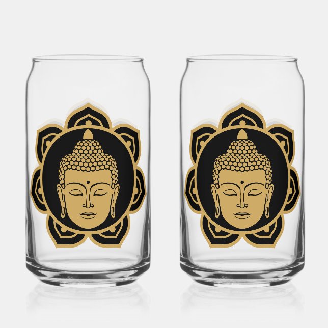 Vesak Buddha Can Glass (Front)