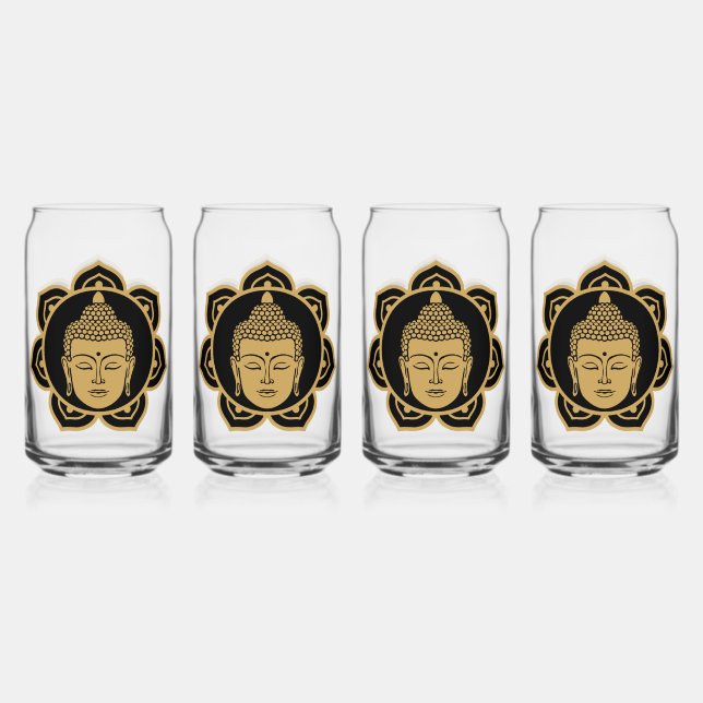 Vesak Buddha Can Glass (Front)